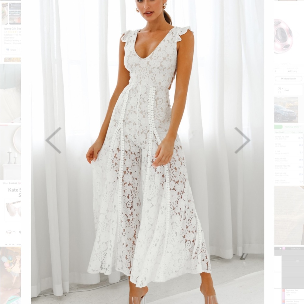 White lace jumpsuit